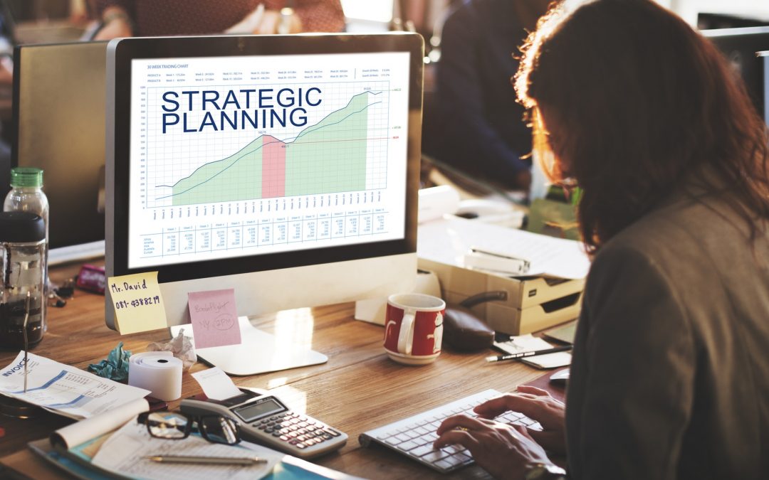 Strategic Plan Graphs Business Marketing Goals concept